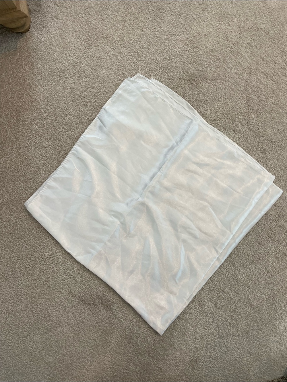 Sheer White Square Scarf - Lightweight Semi-Transparent